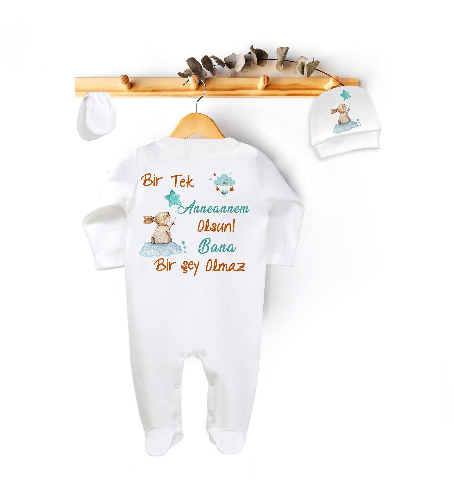 Bir Tek Anneannem Olsun Bana Birşey Olmaz Yazılı Tulum Set