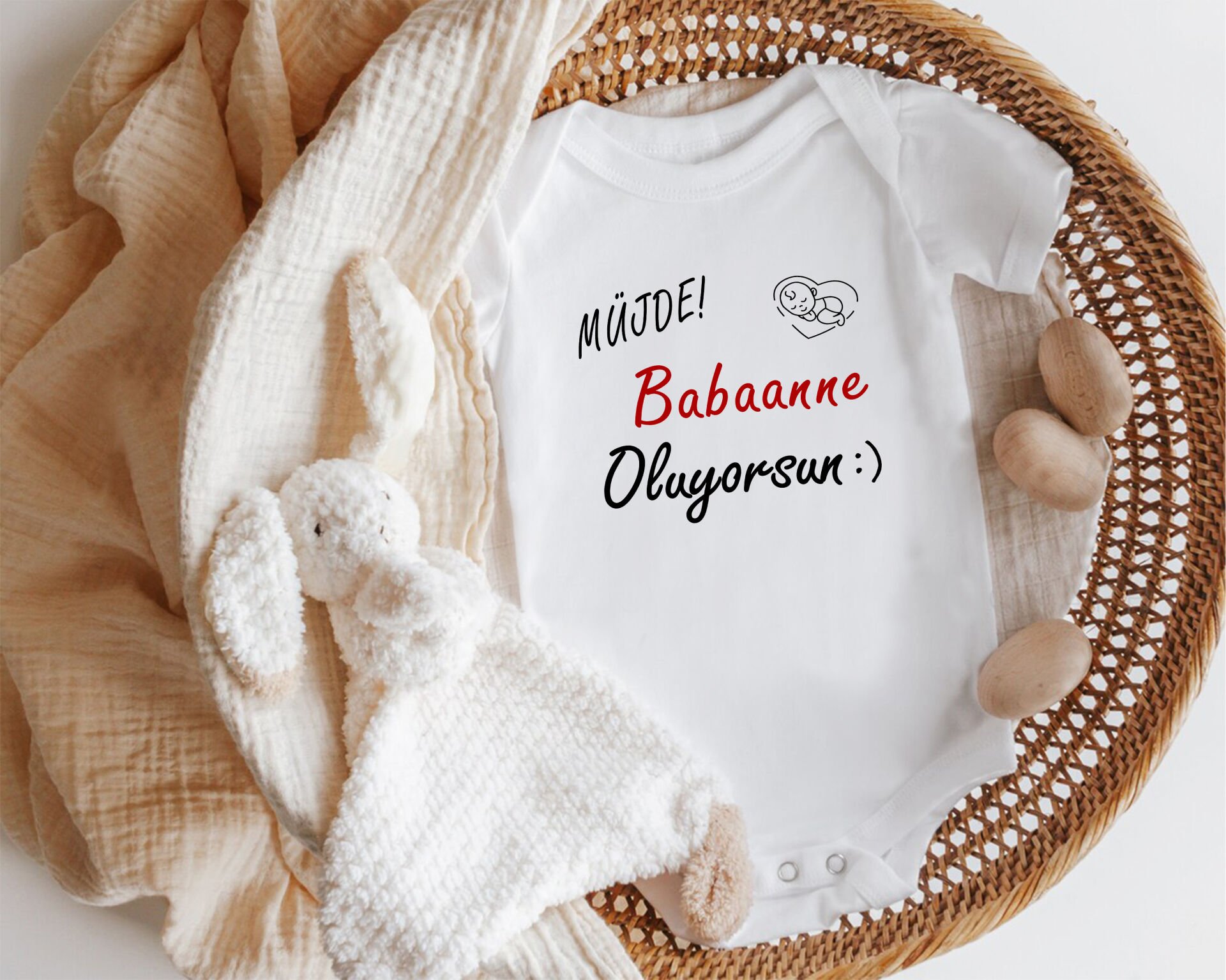 Müjde Babaanne Oluyorsun Yazılı Zıbın