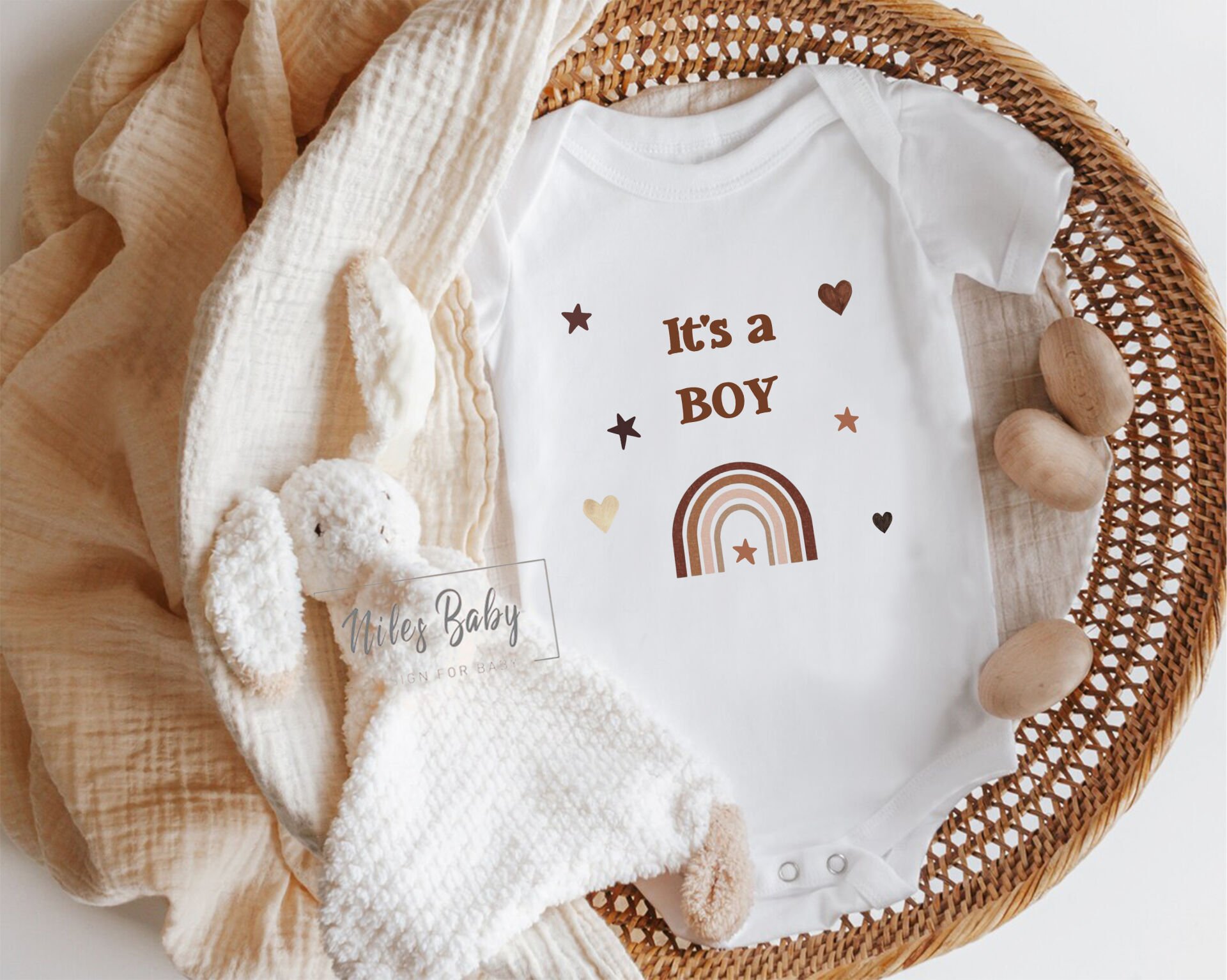 cinsiyet partisi Its a boy yazılı zıbın