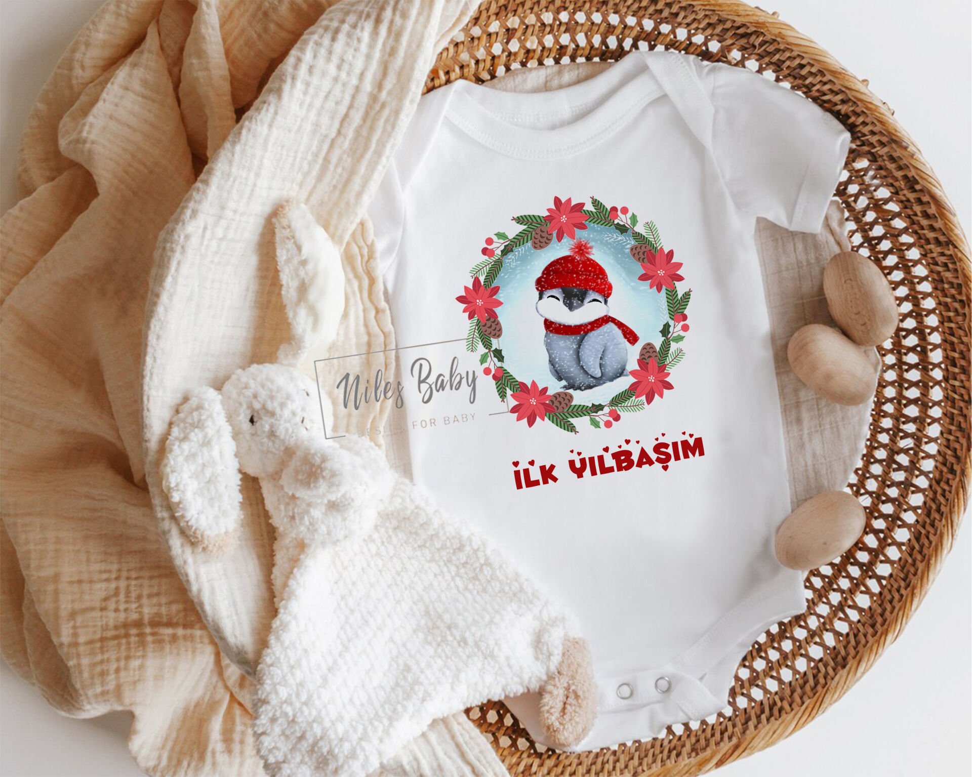 Nilesbaby İlk Yılbaşım Yazılı Zıbın