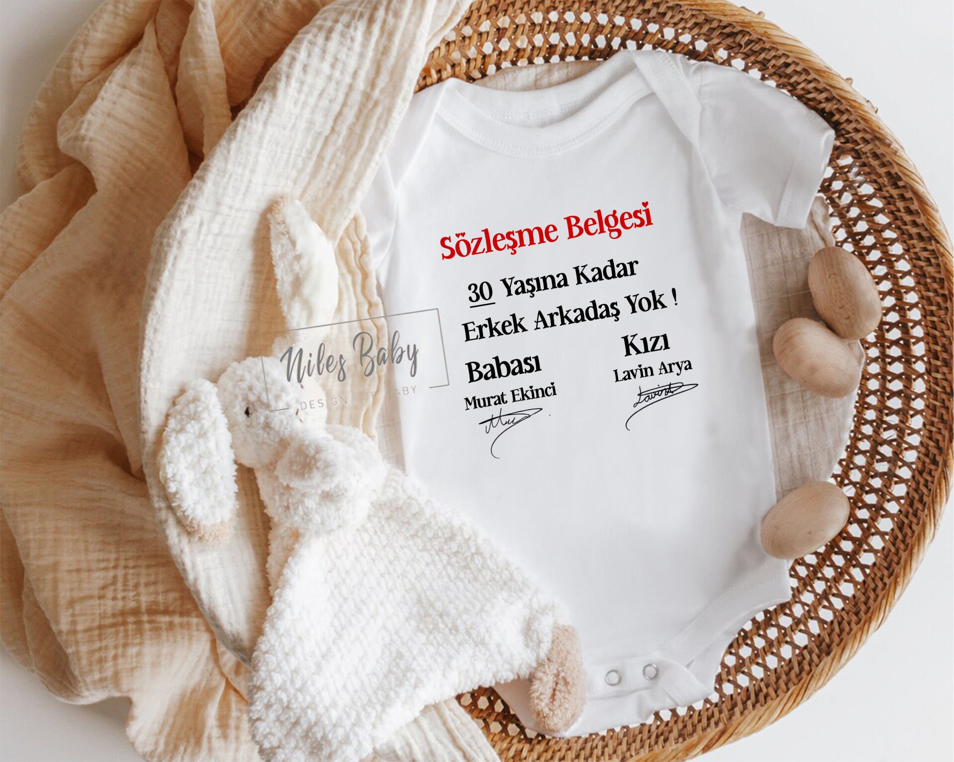 Nilesbaby Sözleşme Belgesi Yazılı Zıbın