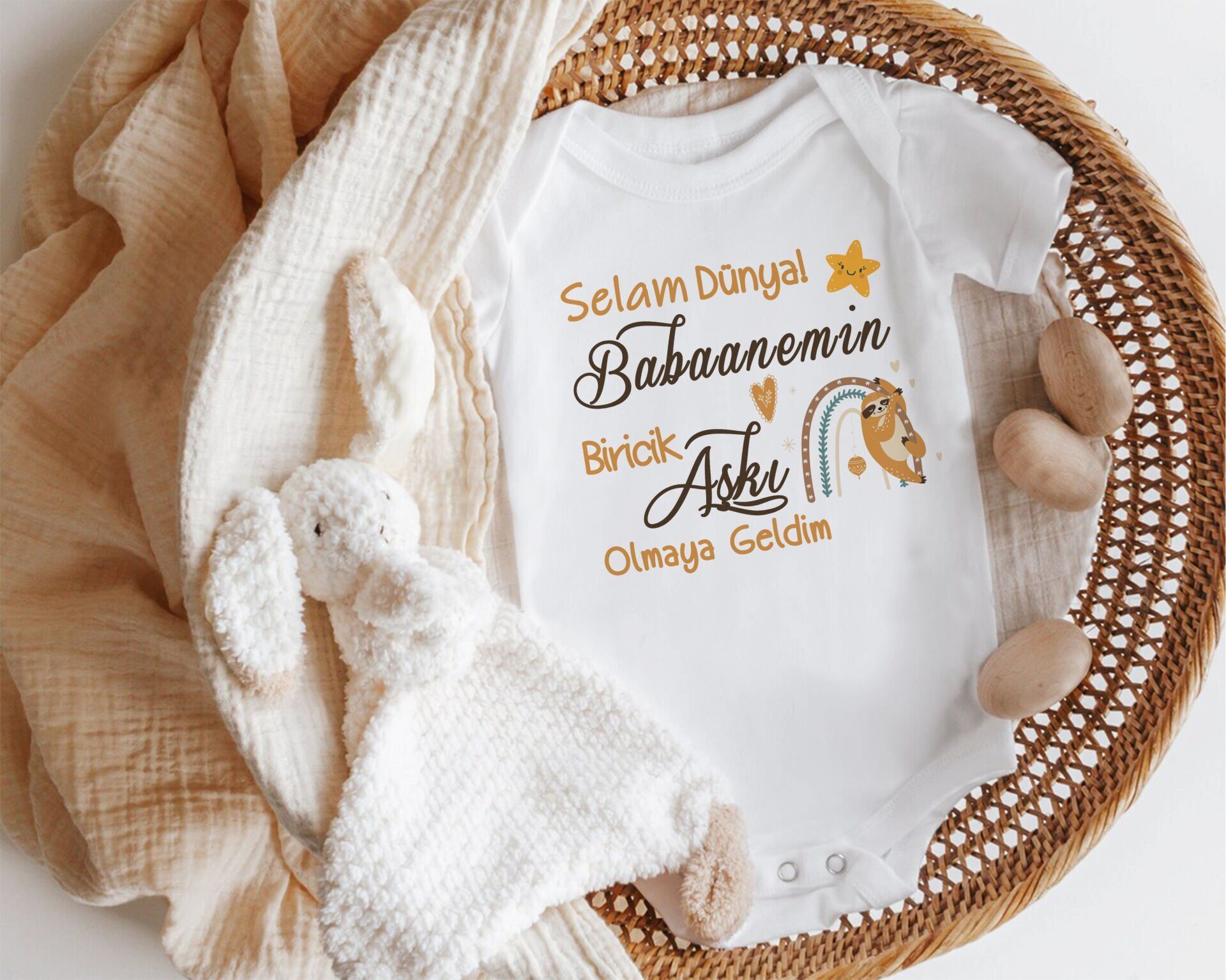 Selam Dünya Babaannemin Biricik Aşkı Yazılı Zıbın
