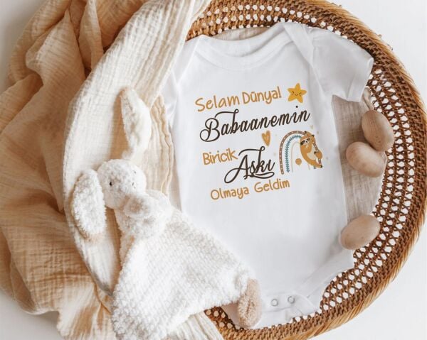 Selam Dünya Babaannemin Biricik Aşkı Yazılı Zıbın